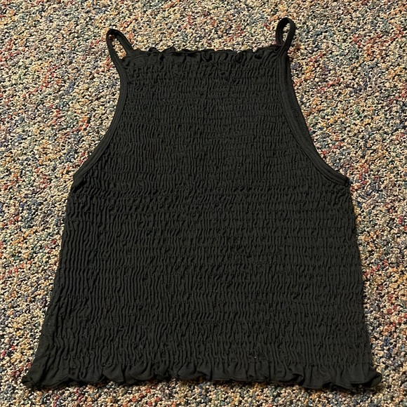 Gaze black ribbed tank top - Picture 2 of 2